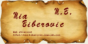 Mia Biberović vizit kartica